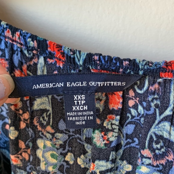 American Eagle Outfitters floral long sleeve viscose romper - Picture 4 of 5